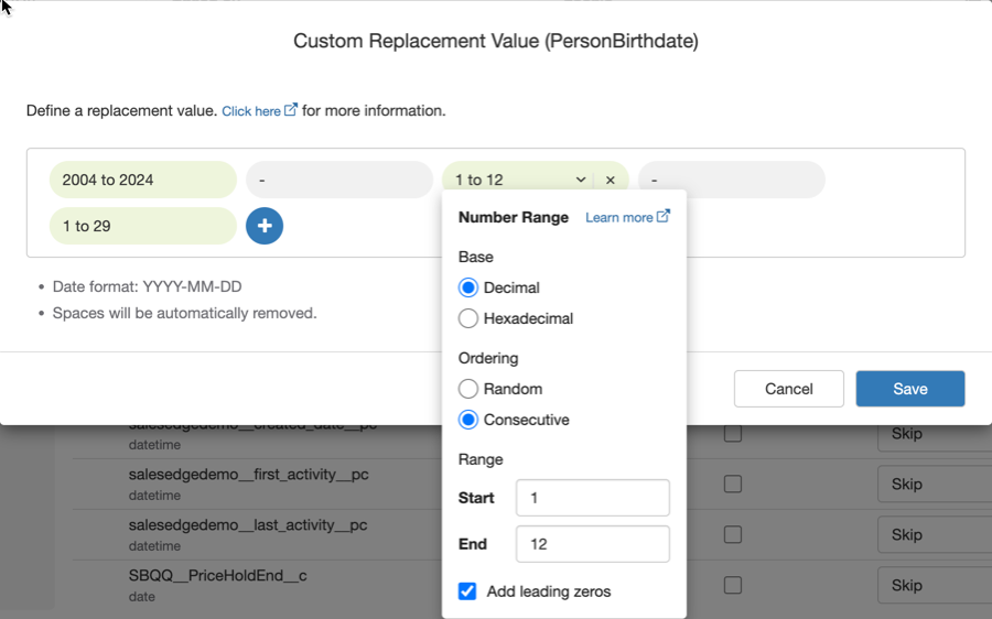 Using Custom Replacement Values to Anonymize Data