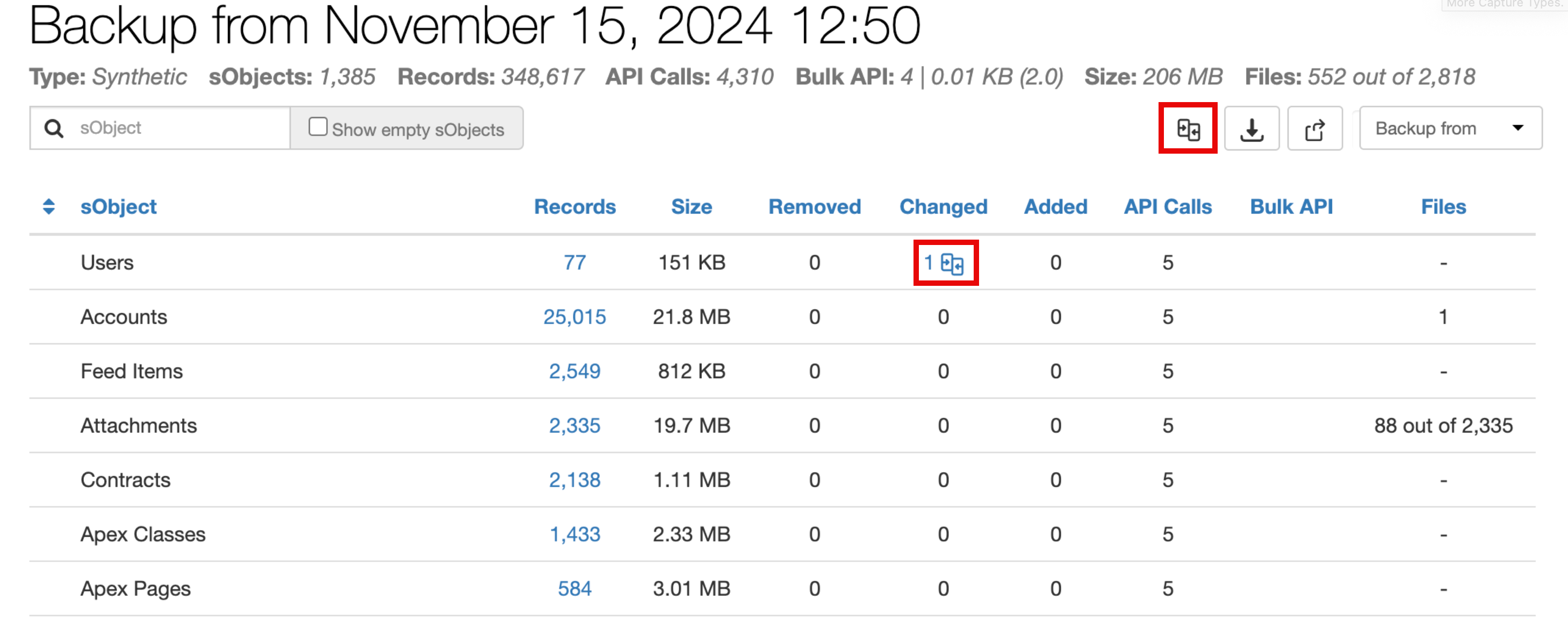 Comparing Microsoft Backups