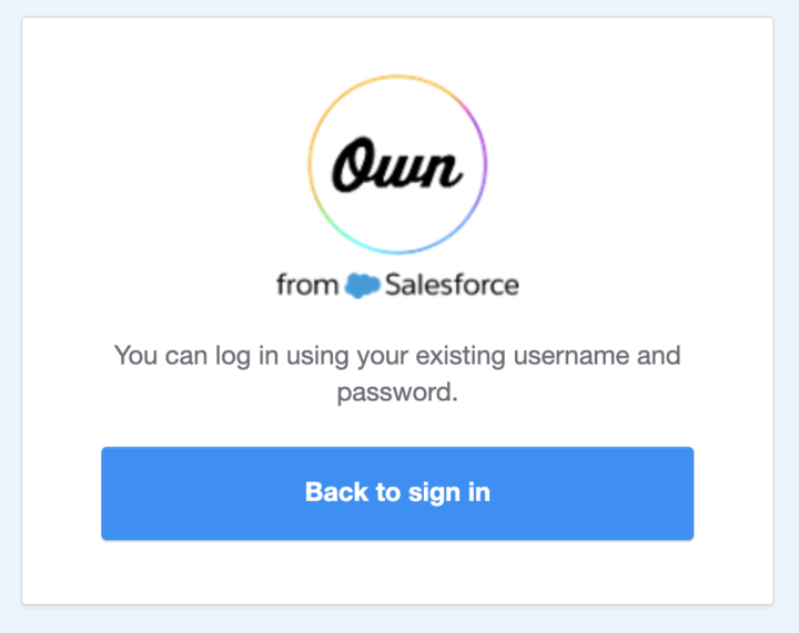 Signing Up and Signing In to Own Data Platform