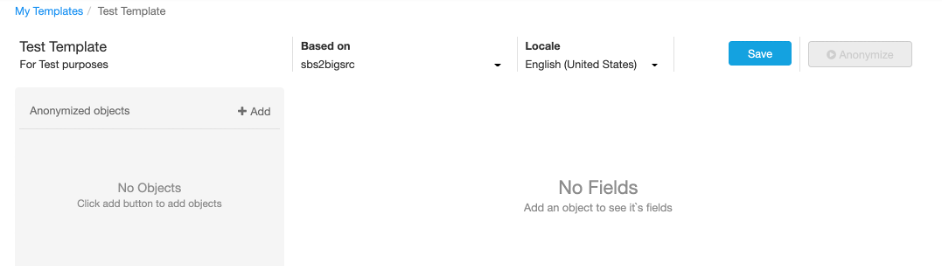 Working with Anonymization Templates for Salesforce