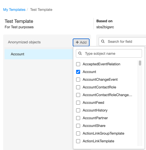 Working with Anonymization Templates for Salesforce